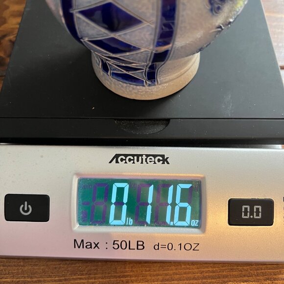 Vintage Pitcher Reinhold Merkelbach Cobalt Blue Lion Salt-glazed Germany Signed - Picture 7 of 7